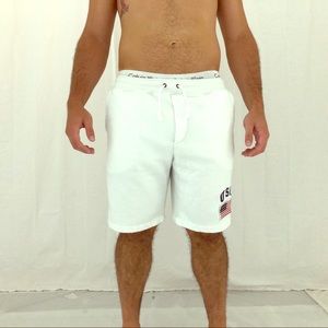 USA - WHITE - COTTON SHORTS 🦢🐇🐑🕊